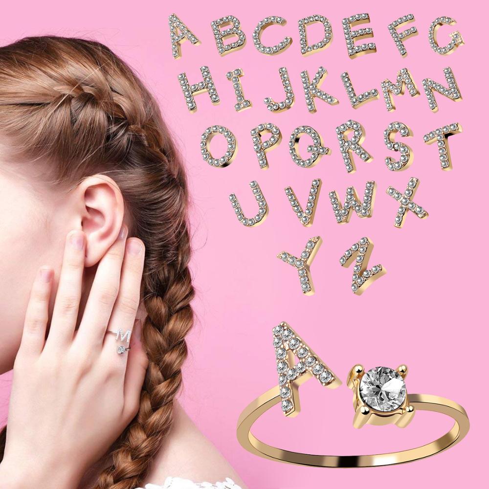 A-Z Initial Letter Adjustable Rings