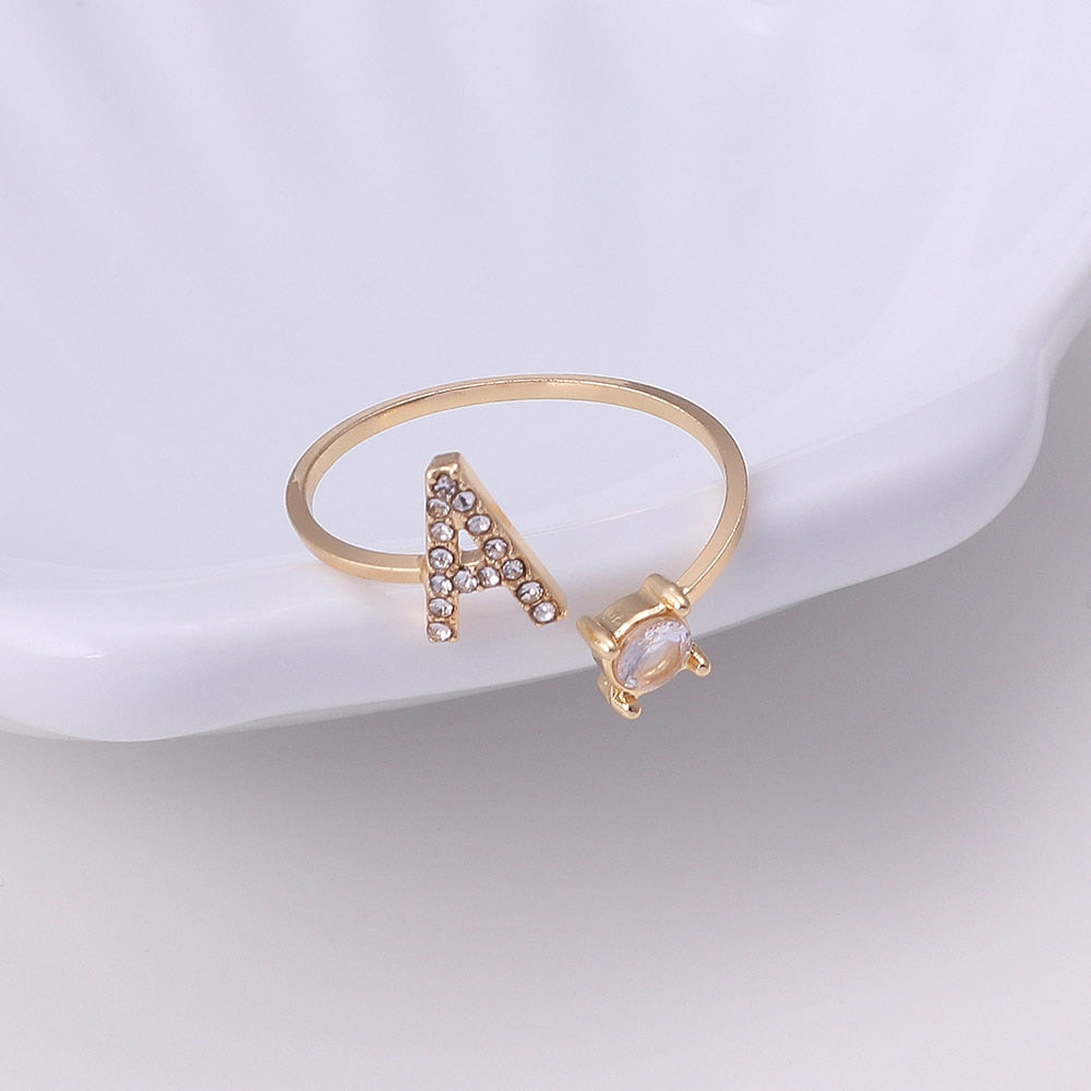 A-Z Initial Letter Adjustable Rings