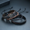 Men's Vintage Beaded and Leather Bracelets