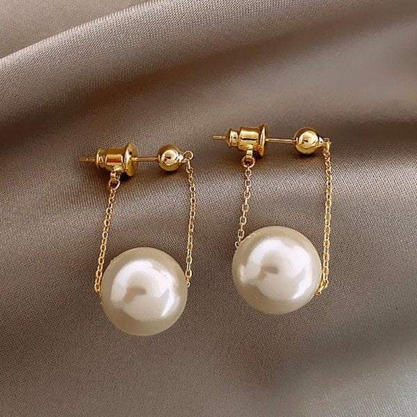 Elegant Pearl Crystal Drop Earrings for Weddings and Special Occasions