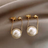 Elegant Pearl Crystal Drop Earrings for Weddings and Special Occasions