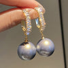 Elegant Pearl Crystal Drop Earrings for Weddings and Special Occasions