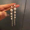 Elegant Pearl Crystal Drop Earrings for Weddings and Special Occasions