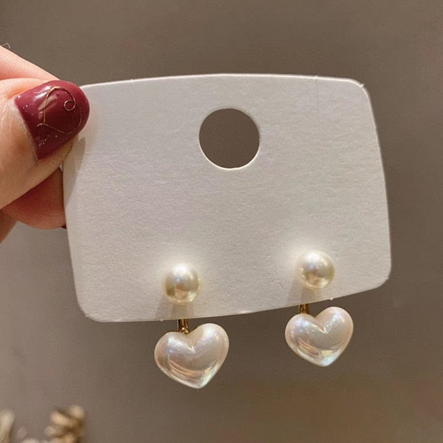 Elegant Pearl Crystal Drop Earrings for Weddings and Special Occasions