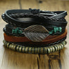 Men's Vintage Beaded and Leather Bracelets