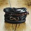 Men's Vintage Beaded and Leather Bracelets