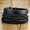Men's Vintage Beaded and Leather Bracelets