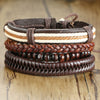 Men's Vintage Beaded and Leather Bracelets