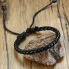 Men's Vintage Beaded and Leather Bracelets