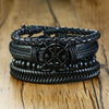 Men's Vintage Beaded and Leather Bracelets