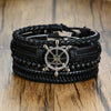 Men's Vintage Beaded and Leather Bracelets