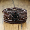 Men's Vintage Beaded and Leather Bracelets
