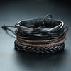 Men's Vintage Beaded and Leather Bracelets