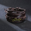 Men's Vintage Beaded and Leather Bracelets