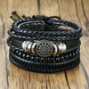 Men's Vintage Beaded and Leather Bracelets