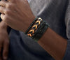 Men's Vintage Beaded and Leather Bracelets
