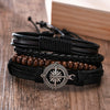 Men's Vintage Beaded and Leather Bracelets