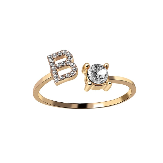 A-Z Initial Letter Adjustable Rings