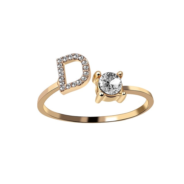 A-Z Initial Letter Adjustable Rings