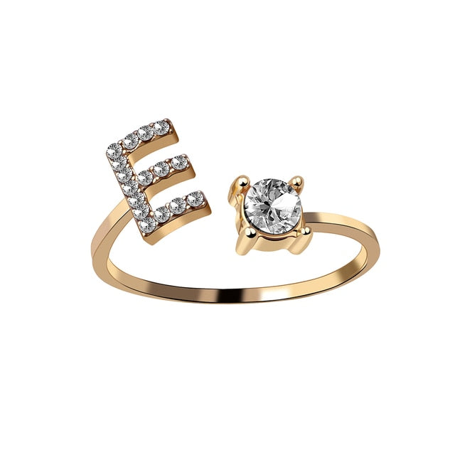 A-Z Initial Letter Adjustable Rings