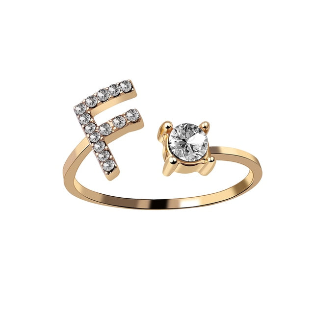 A-Z Initial Letter Adjustable Rings