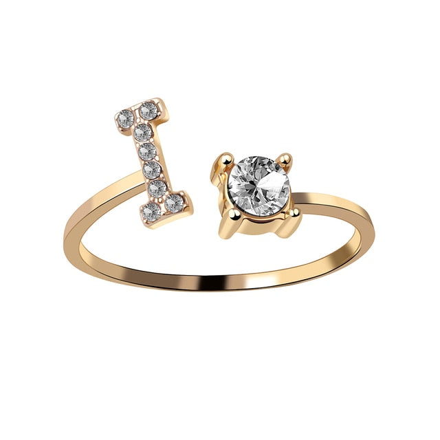 A-Z Initial Letter Adjustable Rings