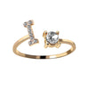 A-Z Initial Letter Adjustable Rings