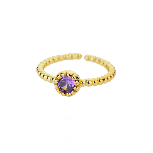 Adjustable Birthstone Rings