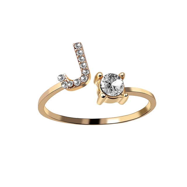A-Z Initial Letter Adjustable Rings