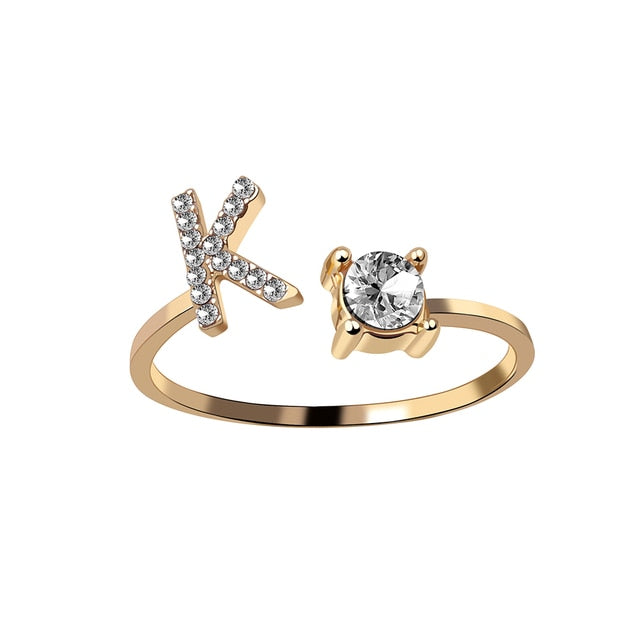 A-Z Initial Letter Adjustable Rings