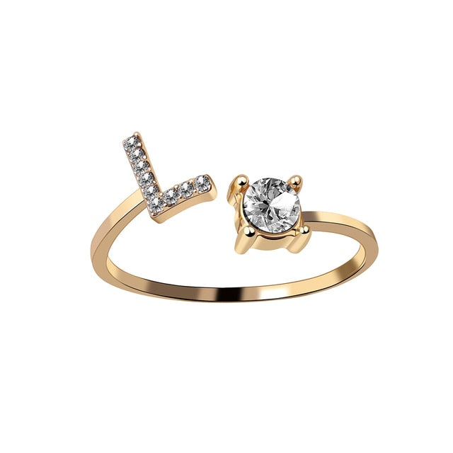 A-Z Initial Letter Adjustable Rings