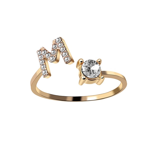 A-Z Initial Letter Adjustable Rings
