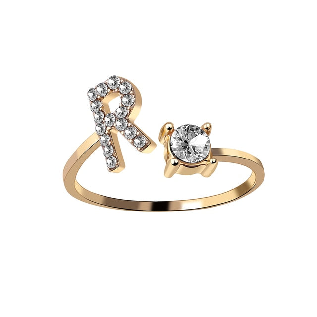 A-Z Initial Letter Adjustable Rings
