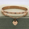 Love Heart Design Bangle Bracelet