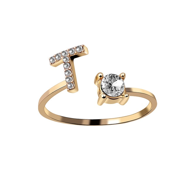A-Z Initial Letter Adjustable Rings
