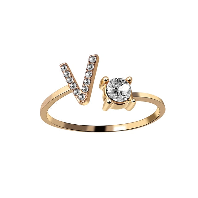 A-Z Initial Letter Adjustable Rings