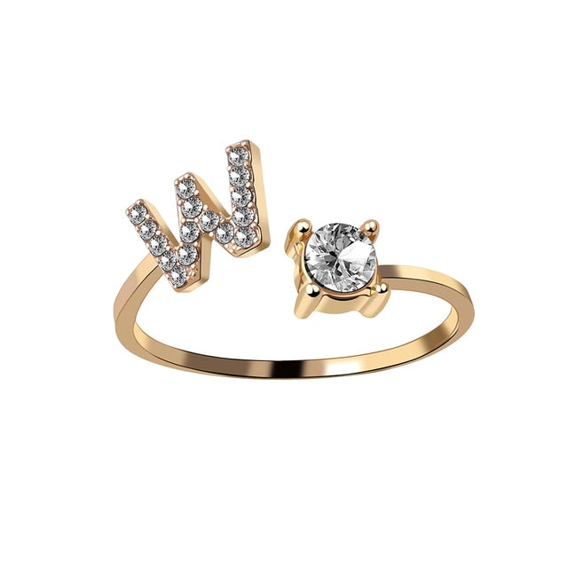 A-Z Initial Letter Adjustable Rings