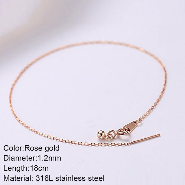 Stainless Steel Chain Birthstone Bracelet